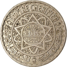 Coin, Morocco, Mohammed V, 10 Francs, 1366, Paris, EF(40-45), Copper-nickel