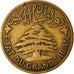 Coin, Lebanon, 5 Piastres, 1925, Paris, EF(40-45), Aluminum-Bronze, KM:5.1