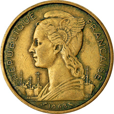 Coin, FRENCH AFARS & ISSAS, 20 Francs, 1968, Paris, EF(40-45), Aluminum-Bronze
