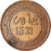 Moeda, Marrocos, 'Abd al-Aziz, 5 Mazunas, 1903, Birmingham, EF(40-45), Bronze