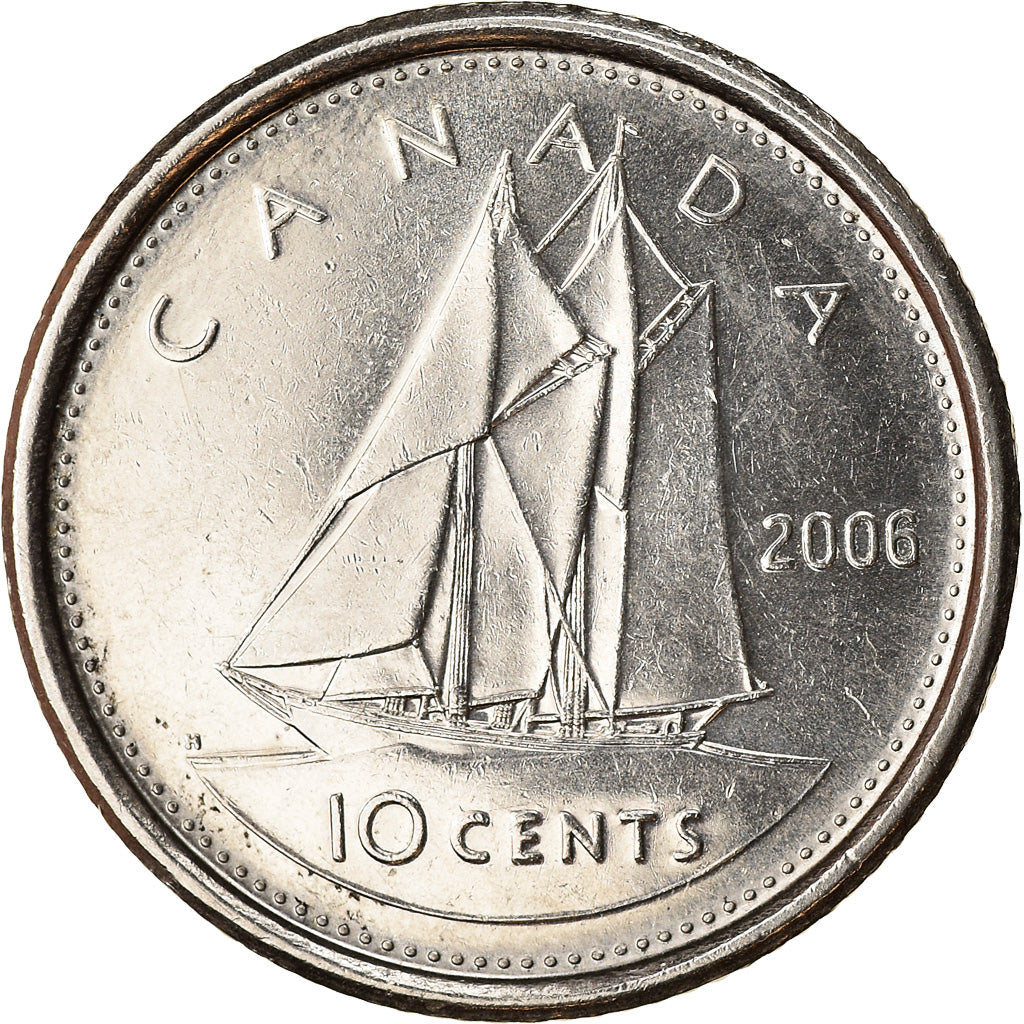 Münze, Kanada, Elizabeth II, 10 Cents, 2006, Royal Canadian Mint, SS+, Nickel
