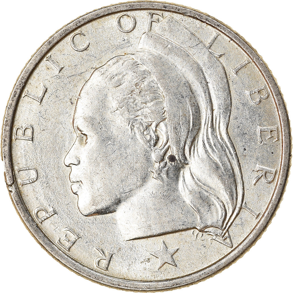 Coin, Liberia, 10 Cents, 1960, AU(55-58), Silver, KM:15
