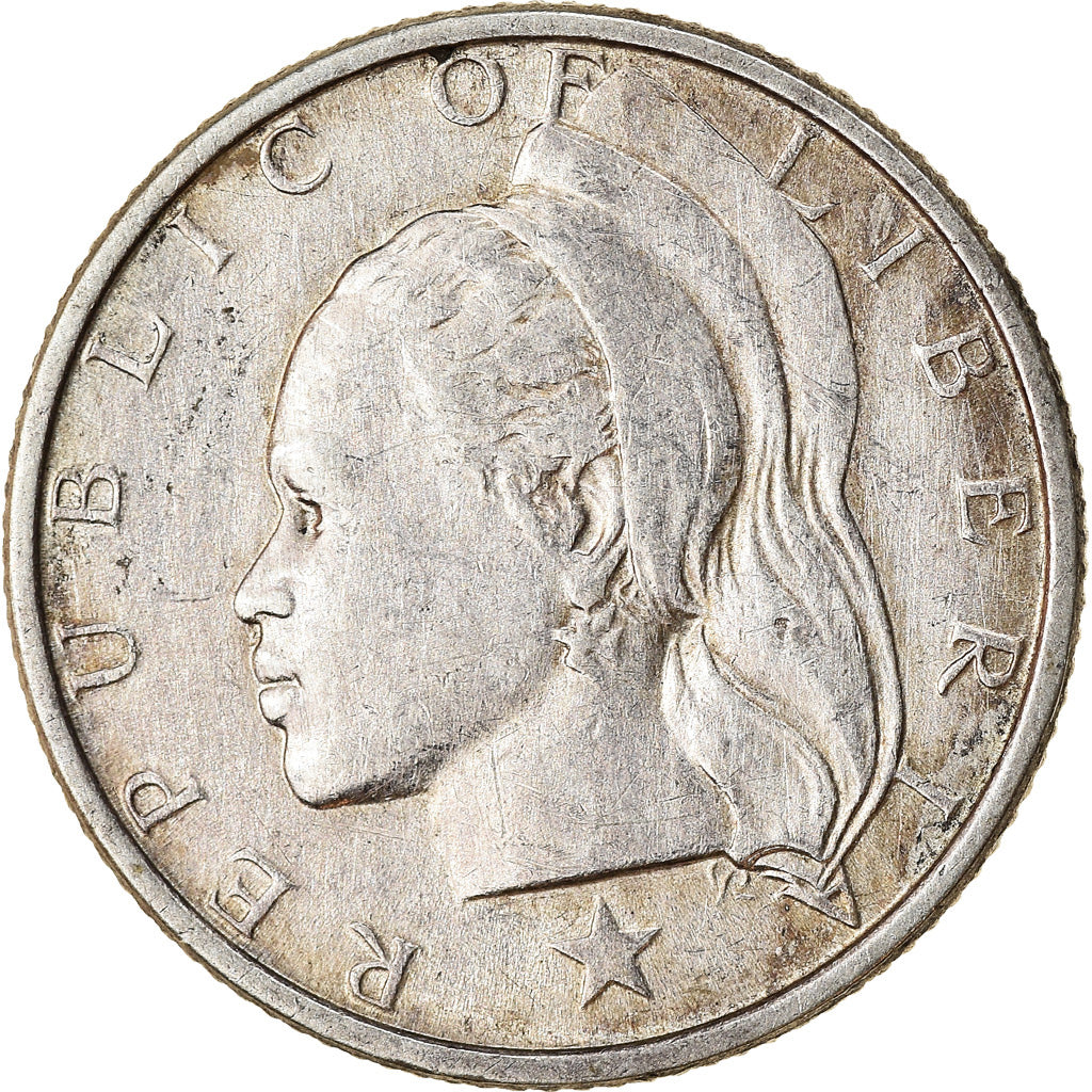 Coin, Liberia, 10 Cents, 1960, AU(50-53), Silver, KM:15
