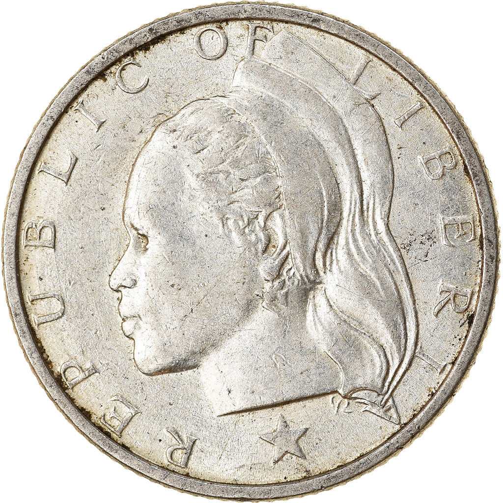 Coin, Liberia, 10 Cents, 1960, EF(40-45), Silver, KM:15