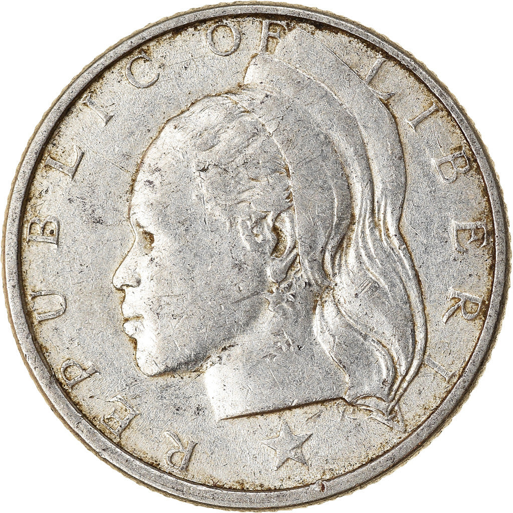 Coin, Liberia, 10 Cents, 1960, EF(40-45), Silver, KM:15