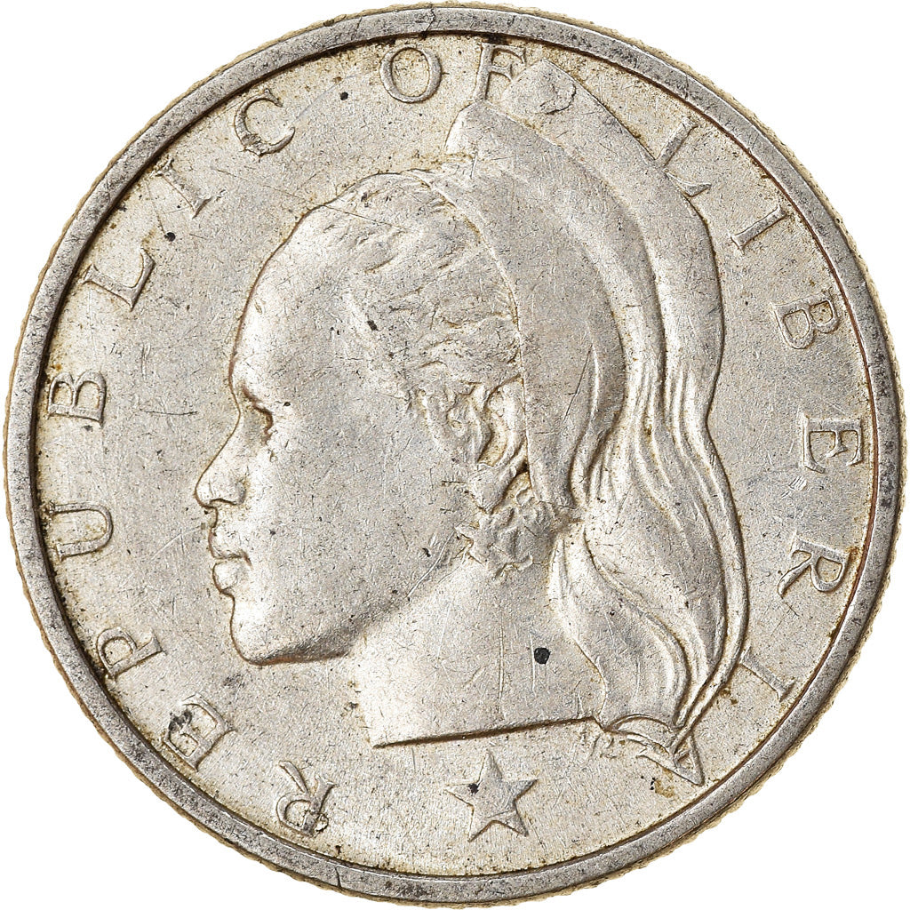 Coin, Liberia, 10 Cents, 1960, VF(30-35), Silver, KM:15