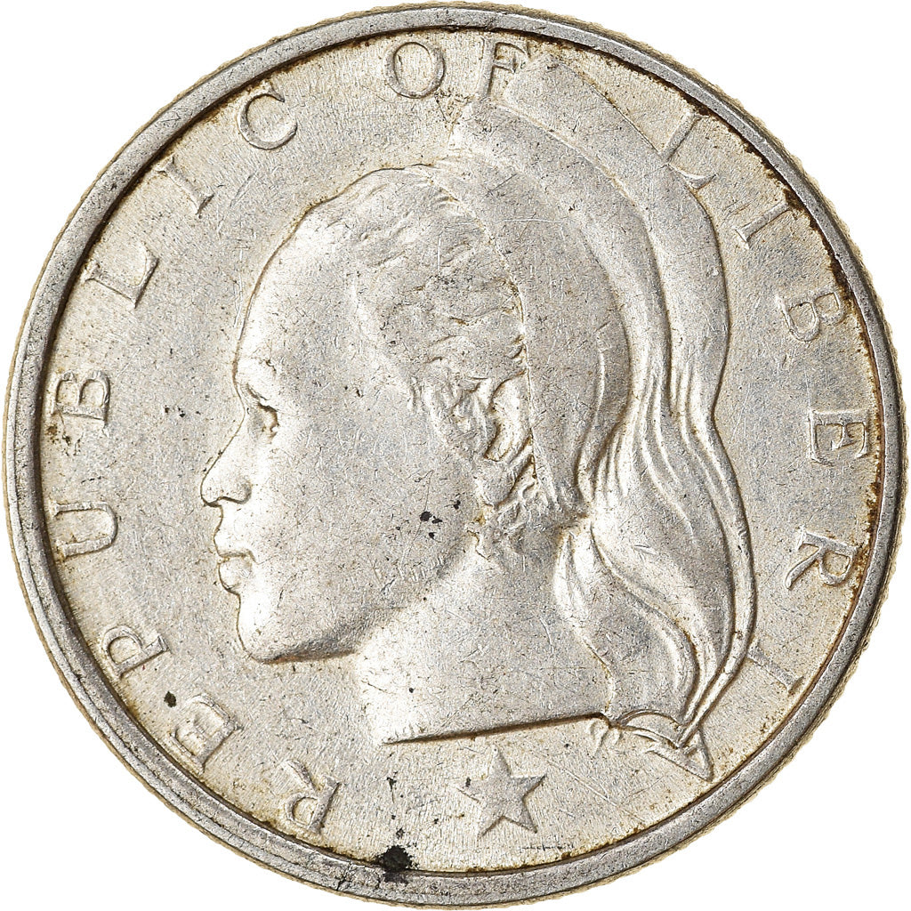 Coin, Liberia, 10 Cents, 1960, VF(30-35), Silver, KM:15