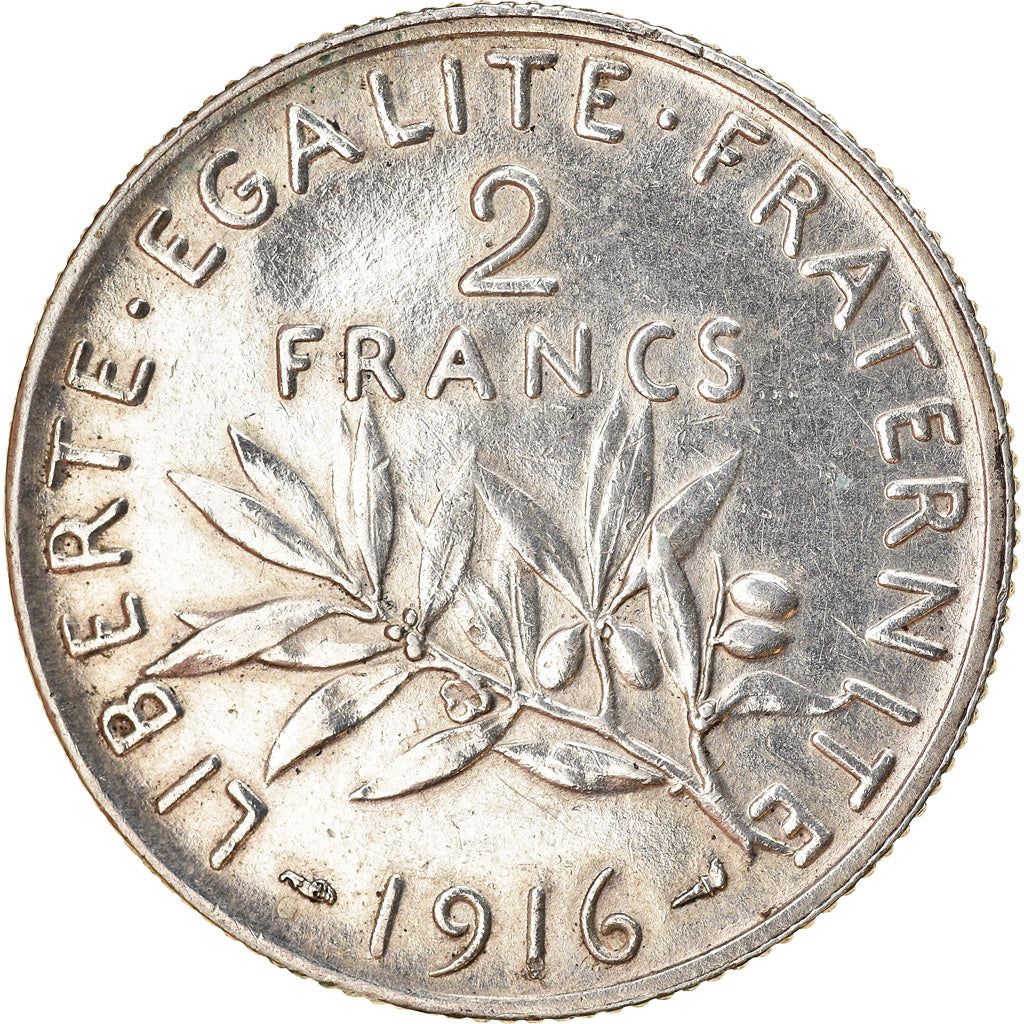 Monnaie, France, Semeuse, 2 Francs, 1916, Paris, TTB, Argent, Gadoury:532
