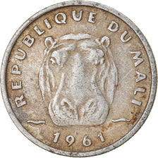 Coin, Mali, 5 Francs, 1961, EF(40-45), Aluminum, KM:2