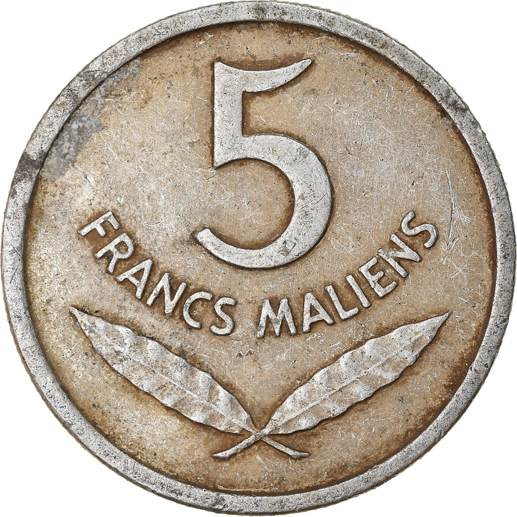Coin, Mali, 5 Francs, 1961, EF(40-45), Aluminum, KM:2