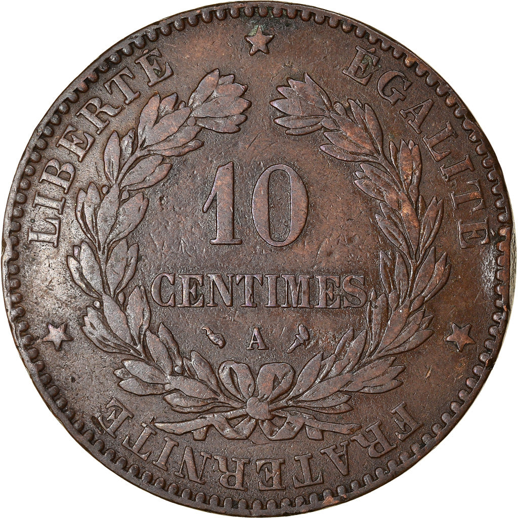 Moeda, França, Cérès, 10 Centimes, 1897, Paris, EF(40-45), Bronze, KM:815.1
