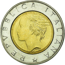 Coin, Italy, 500 Lire, 1993, Rome, MS(60-62), Bi-Metallic, KM:160