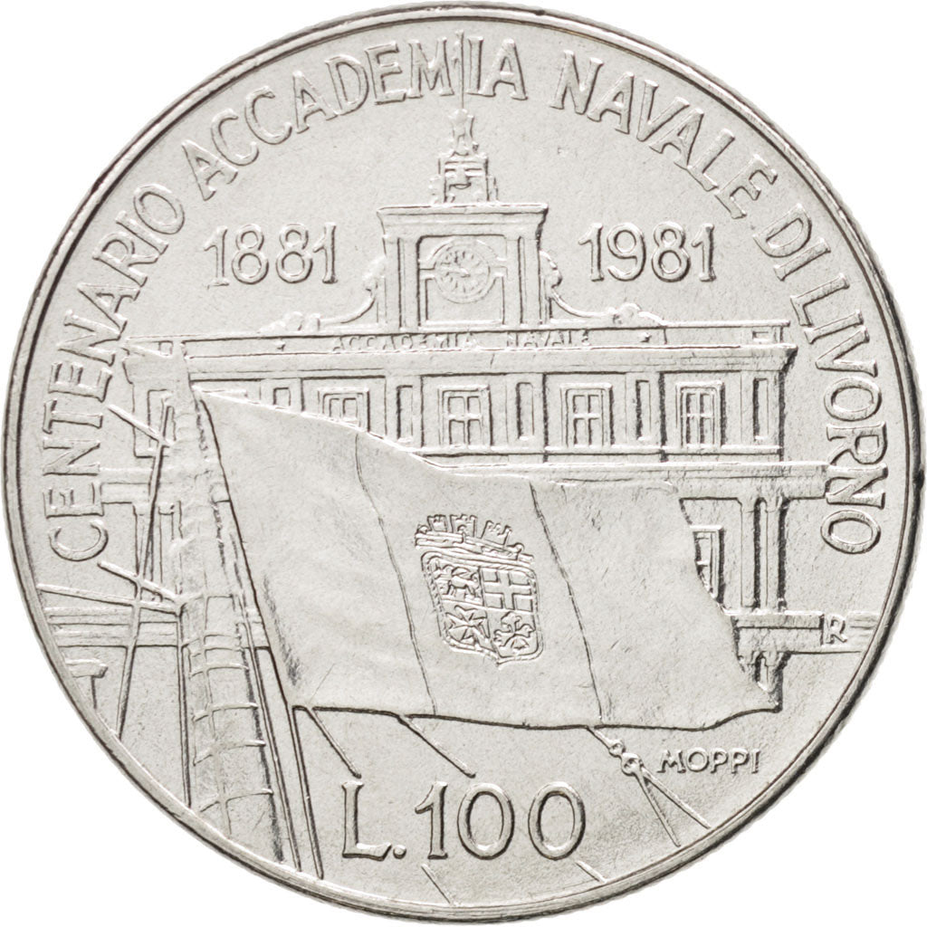 Italy, 100 Lire, 1981, Rome, AU(55-58), Stainless Steel, KM:108