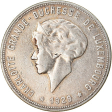 Coin, Luxembourg, Charlotte, 10 Francs, 1929, EF(40-45), Silver, KM:39