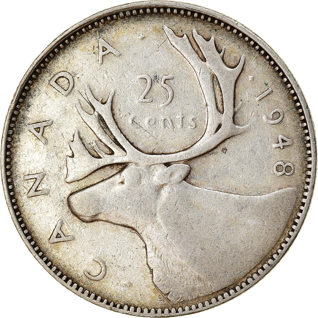 Monnaie, Canada, George VI, 25 Cents, 1948, Royal Canadian Mint, Ottawa, TTB