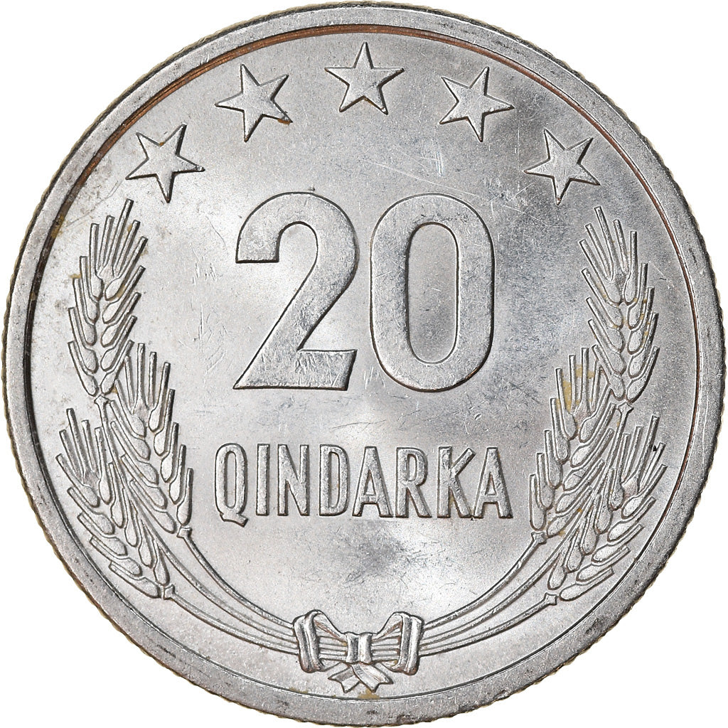 Monnaie, Albania, 20 Qindarka, 1964, TTB+, Aluminium, KM:41
