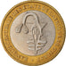 Coin, West African States, 500 Francs, 2003, EF(40-45), Bi-Metallic, KM:15