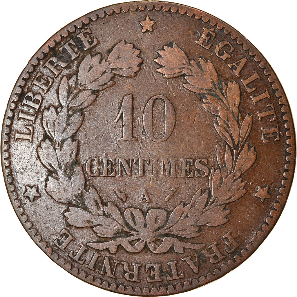 Monnaie, France, Cérès, 10 Centimes, 1895, Paris, TB+, Bronze, Gadoury:265a