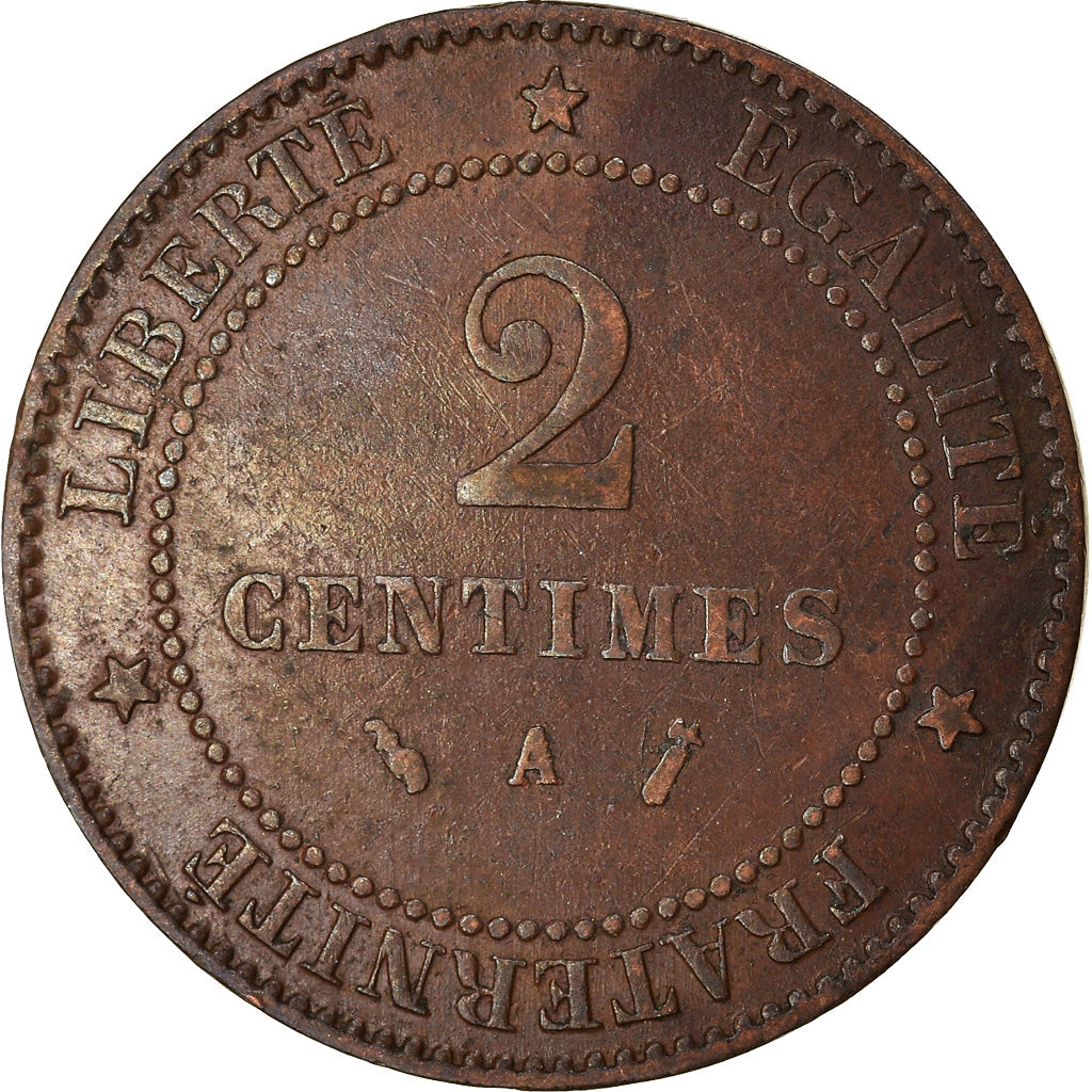 Coin, France, Cérès, 2 Centimes, 1891, Paris, EF(40-45), Bronze, KM:827.1