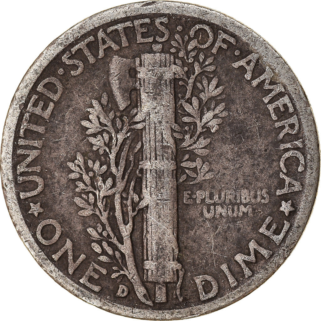 Coin, United States, Mercury Dime, Dime, 1940, U.S. Mint, Denver, VF(20-25)