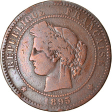 Monnaie, France, Cérès, 10 Centimes, 1895, Paris, TB+, Bronze, Gadoury:265a