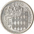 Coin, Monaco, Rainier III, 1/2 Franc, 1976, EF(40-45), Nickel, KM:145