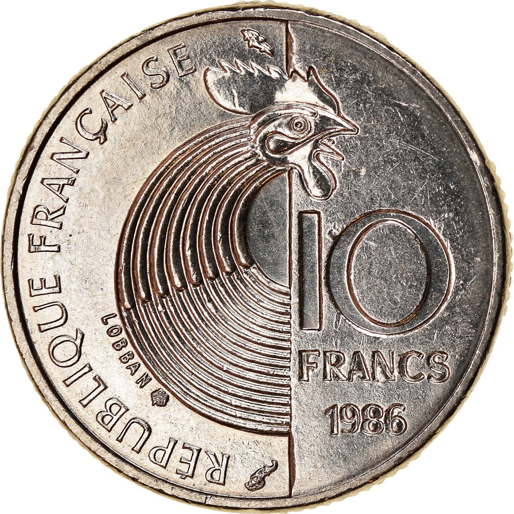 Coin, France, Schumann, 10 Francs, 1986, Paris, EF(40-45), Nickel, KM:958