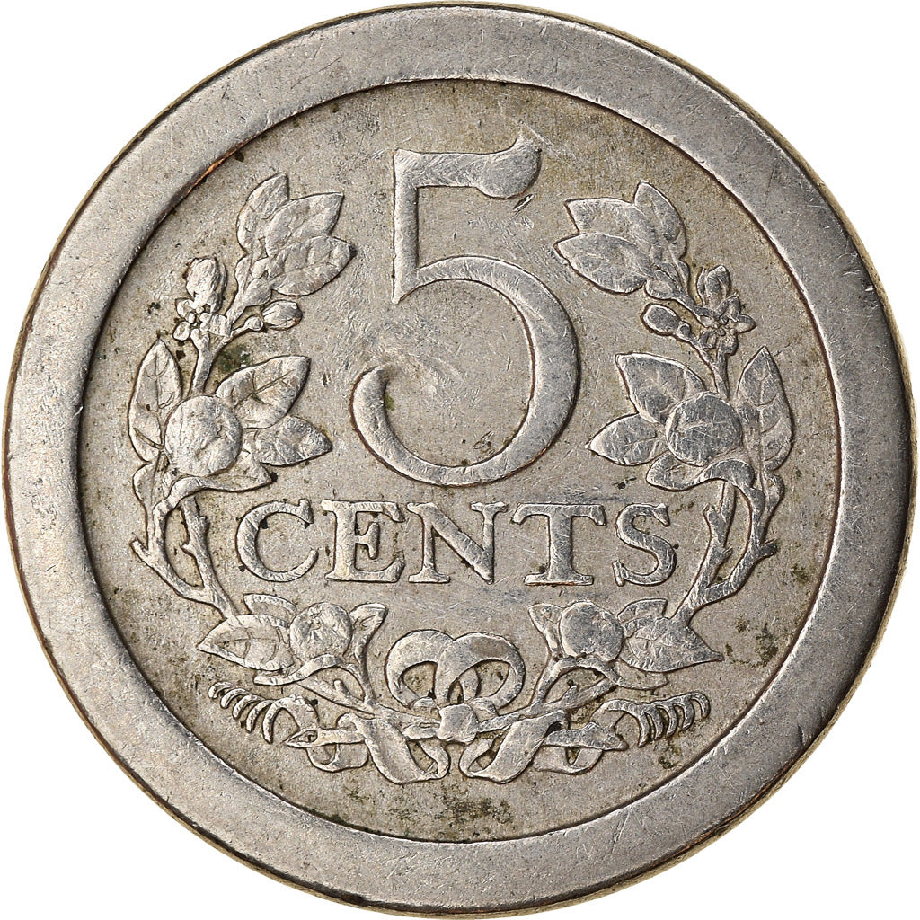 Münze, Niederlande, Wilhelmina I, 5 Cents, 1907, SS, Copper-nickel, KM:137