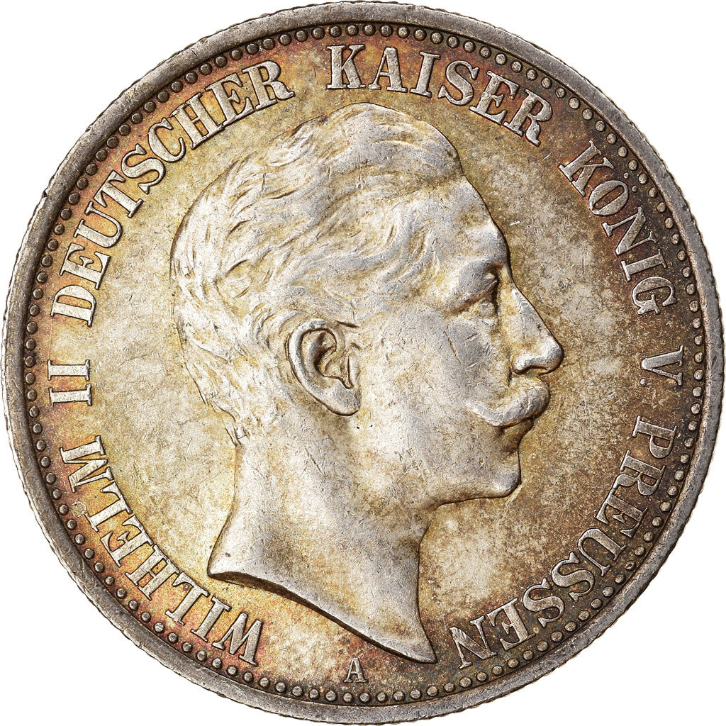 Moneta, Stati tedeschi, PRUSSIA, Wilhelm II, 2 Mark, 1905, Berlin, BB+, Argento