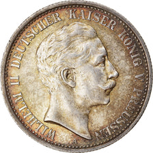 Moeda, Estados Alemães, PRUSSIA, Wilhelm II, 2 Mark, 1905, Berlin, AU(50-53)