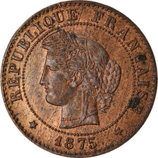 Monnaie, France, Cérès, Centime, 1875, Paris, TTB+, Bronze, Gadoury:88