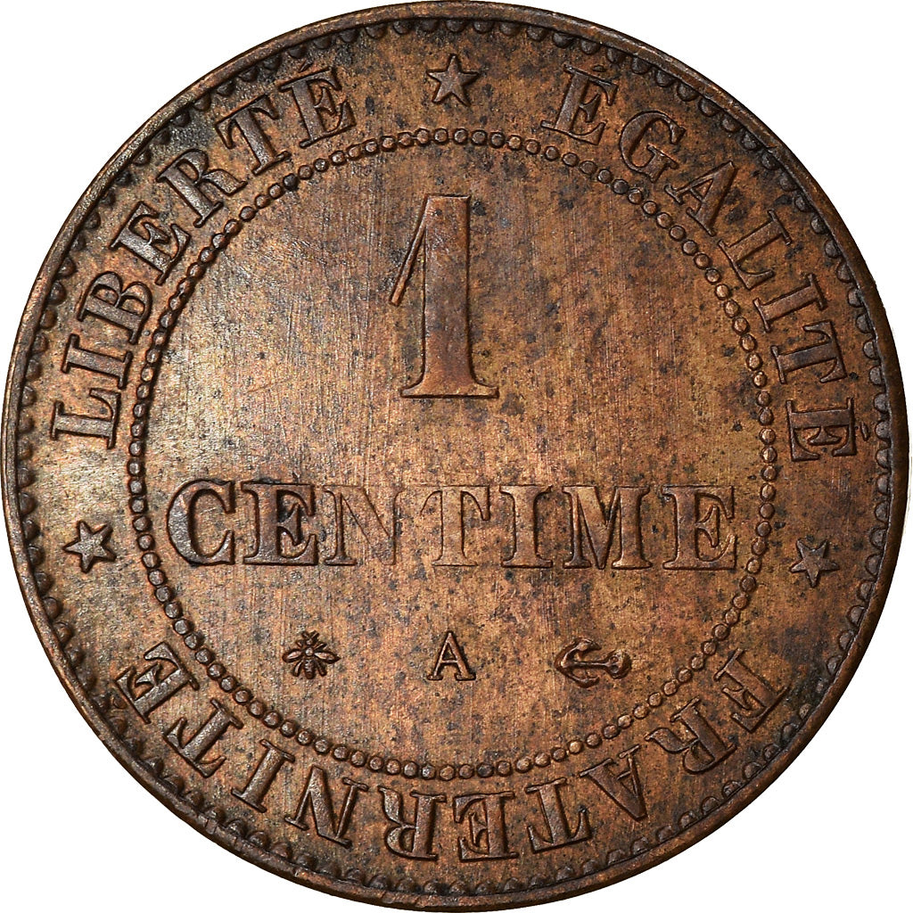 Monnaie, France, Cérès, Centime, 1875, Paris, TTB+, Bronze, Gadoury:88