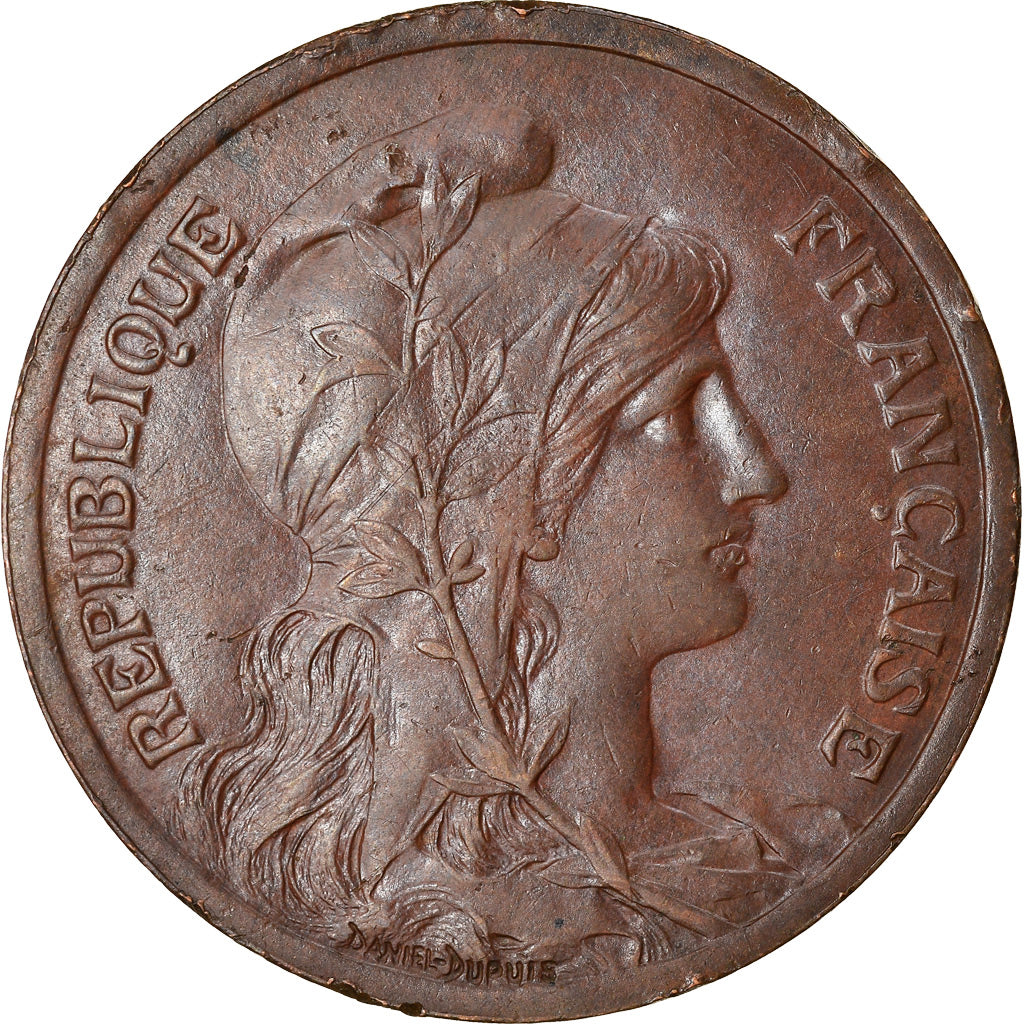 Moneta, Francia, Dupuis, 10 Centimes, 1921, Paris, BB, Bronzo, KM:843