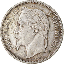 Monnaie, France, Napoleon III, Napoléon III, Franc, 1866, Strasbourg, TTB