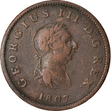 Coin, Great Britain, George III, 1/2 Penny, 1807, VF(20-25), Copper, KM:662