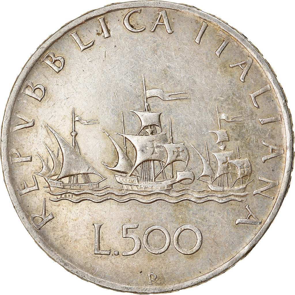 Coin, Italy, 500 Lire, 1964, Rome, EF(40-45), Silver, KM:98