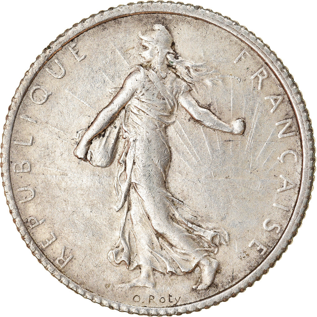 Coin, France, Semeuse, Franc, 1915, Paris, EF(40-45), Silver, KM:844.1