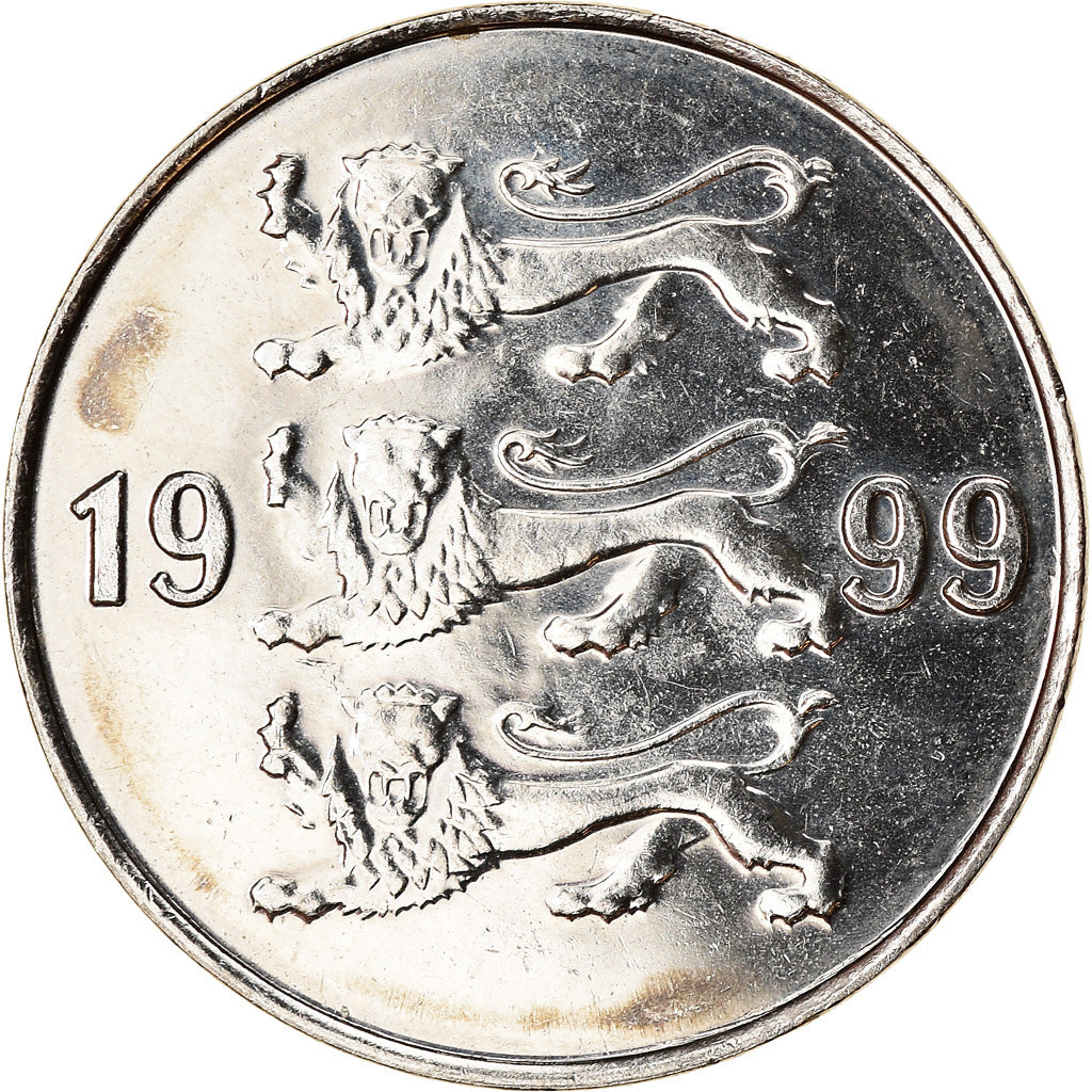Coin, Estonia, 20 Senti, 1999, AU(50-53), Nickel plated steel
