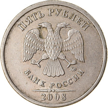 Coin, Russia, 5 Roubles, 2008, Saint-Petersburg, EF(40-45), Copper-Nickel Clad