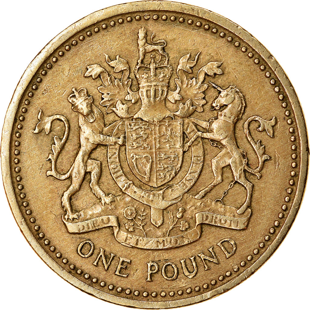 Moeda, Grã-Bretanha, Elizabeth II, Pound, 1983, EF(40-45), Níquel-Latão