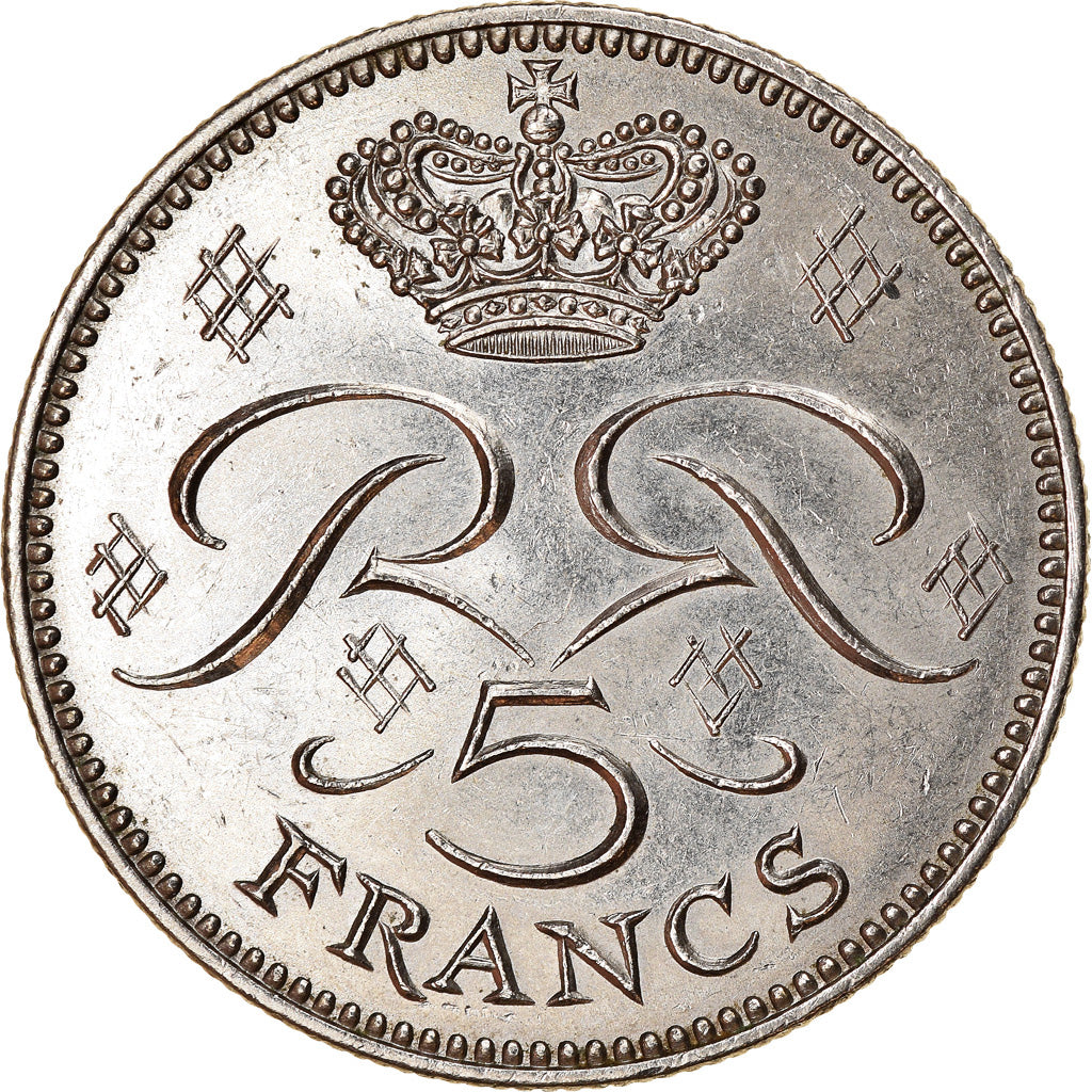 Coin, Monaco, Rainier III, 5 Francs, 1982, EF(40-45), Copper-nickel, KM:150