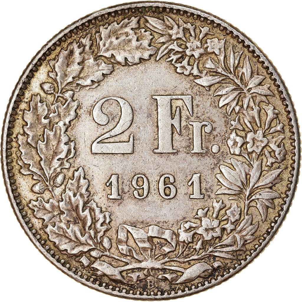Moneta, Svizzera, 2 Francs, 1961, Bern, BB, Argento, KM:21