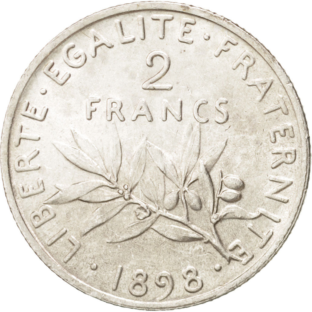 France, Semeuse, 2 Francs, 1898, Paris, SUP+, Argent, KM:845.1, Gadoury:532