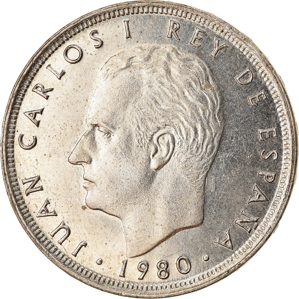 Moneda, España, Juan Carlos I, 25 Pesetas, 1980, MBC, Cobre - níquel, KM:818