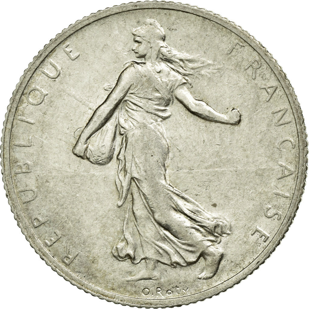 Coin, France, Semeuse, 2 Francs, 1910, Paris, AU(55-58), Silver, KM:845.1