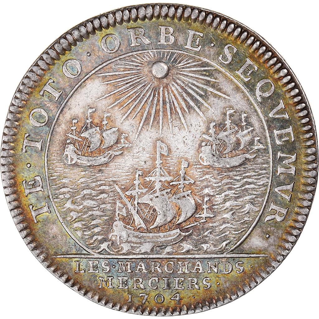 France, Token, Royal, Troisième Corps des Marchands, Les Merciers, 1704