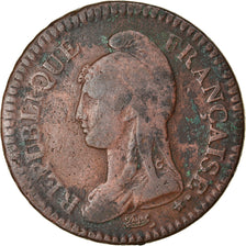 Moneta, Francia, Dupré, Decime, AN 7, Paris, MB+, Bronzo, KM:644.1, Gadoury:187
