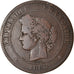 Moeda, França, Cérès, 10 Centimes, 1882, Paris, VF(30-35), Bronze, KM:815.1