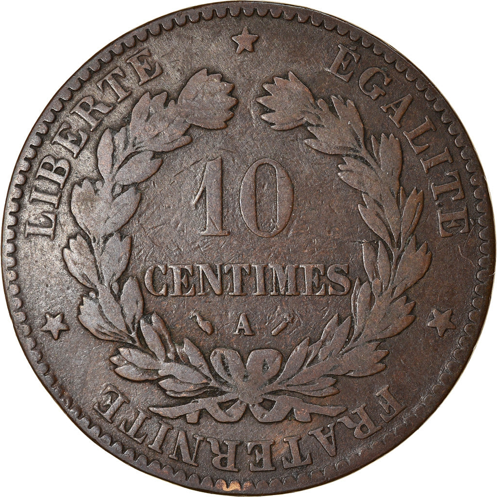 Münze, Frankreich, Cérès, 10 Centimes, 1882, Paris, S+, Bronze, KM:815.1