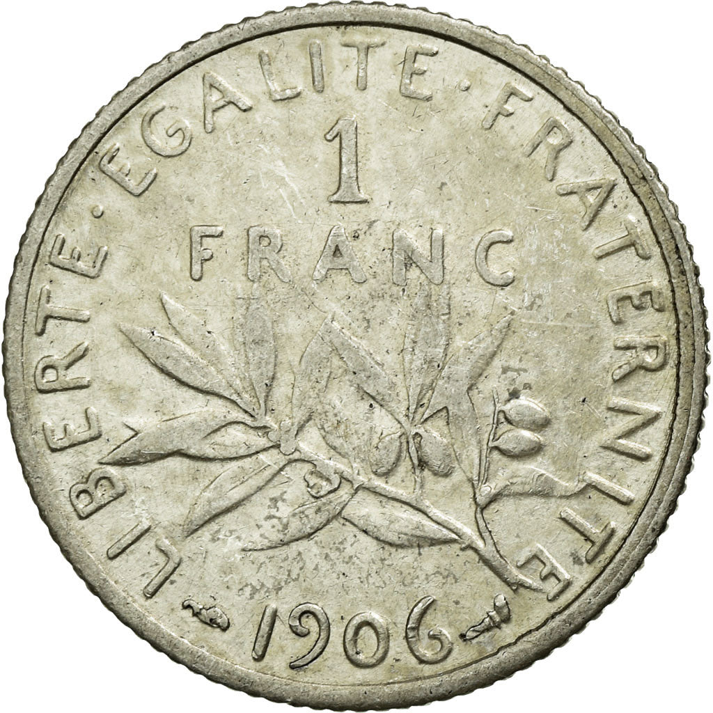 Monnaie, France, Semeuse, Franc, 1906, Paris, TTB, Argent, KM:844.1, Gadoury:467